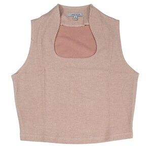 White Birch Crop Top Soft Blush Ribbed Womens Medium New in Bag